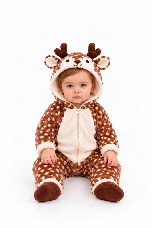 Cozy Reindeer Onesie That Keeps Baby Warm